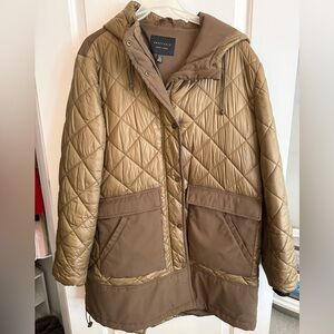 Sanctuary Women's Puffer Jacket - Olive Green and Brown